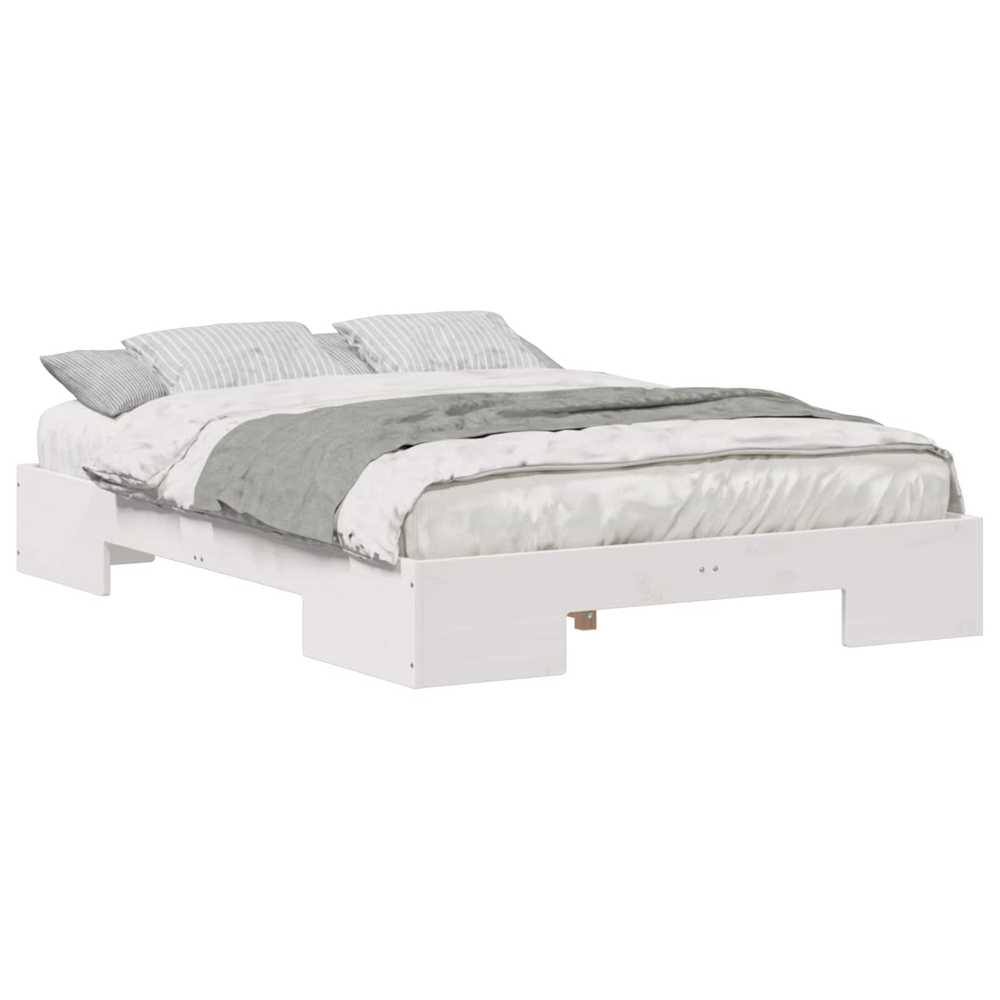 vidaXL Bed Frame White 120 x 190 cm