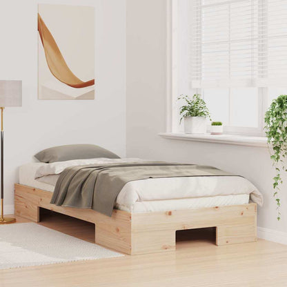 vidaXL Bed Frame Brown 90 x 190 cm