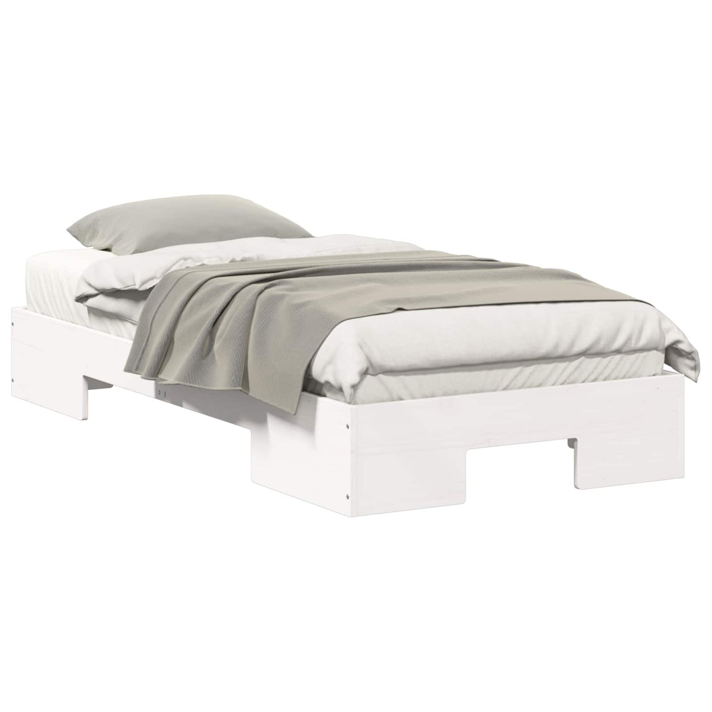 vidaXL Bed Frame White 90 x 190 cm