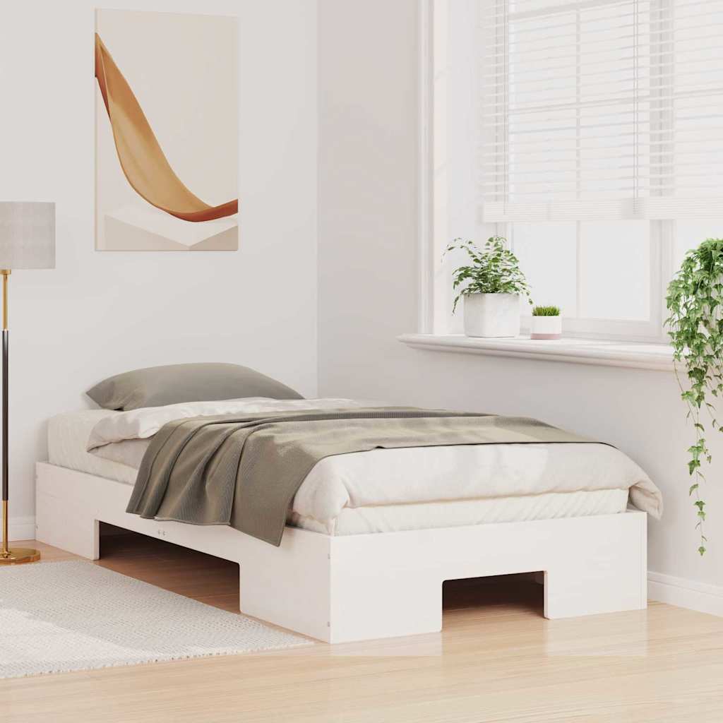 vidaXL Bed Frame White 75 x 190 cm