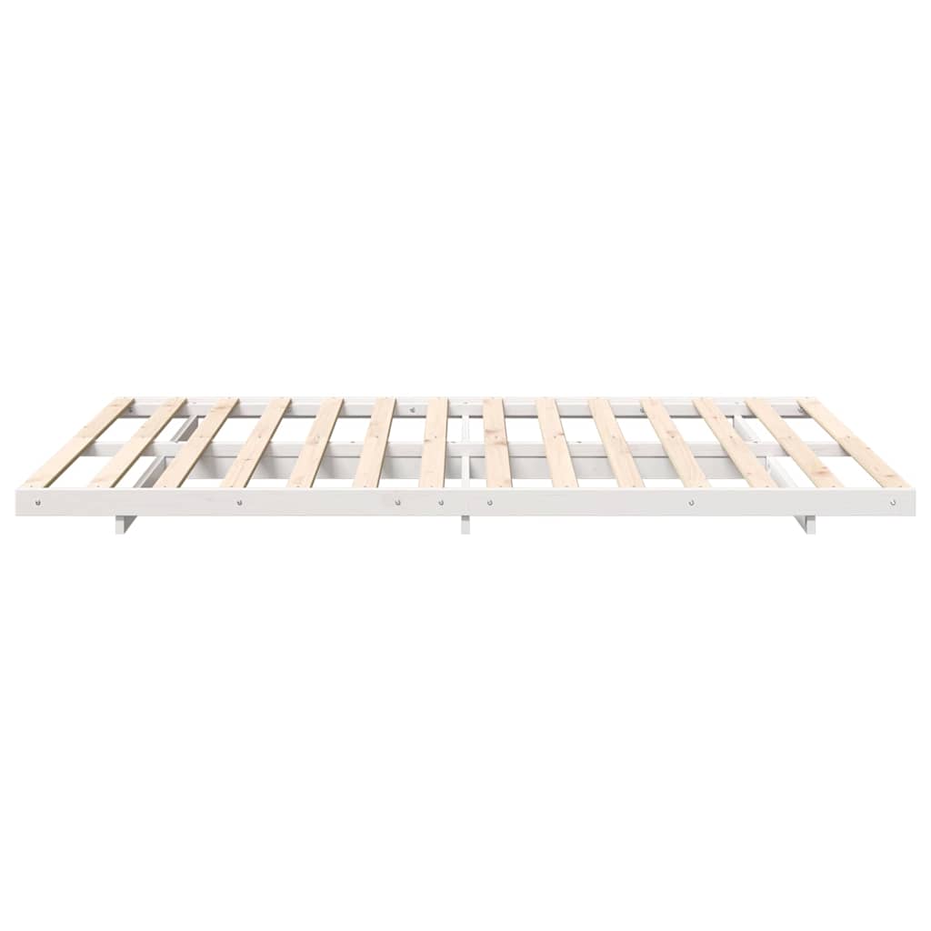 vidaXL Bed Frame White 160 x 200 cm Solid Pine Wood