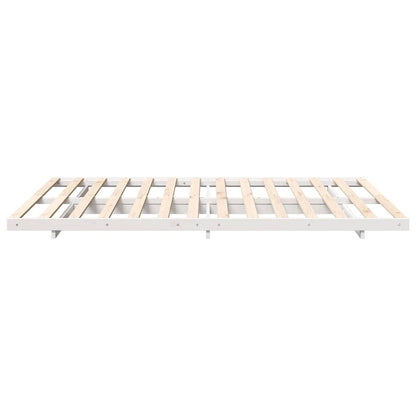 vidaXL Bed Frame White 160 x 200 cm Solid Pine Wood
