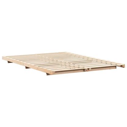 vidaXL Bed Frame Brown 150 x 200 cm Solid Pine Wood