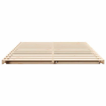 vidaXL Bed Frame Brown 150 x 200 cm Solid Pine Wood