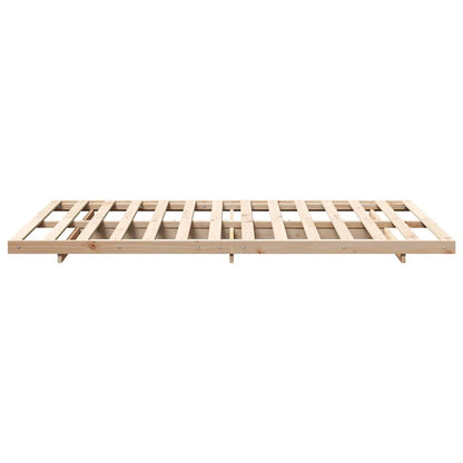 vidaXL Bed Frame Brown 135 x 190 cm Solid Pine Wood