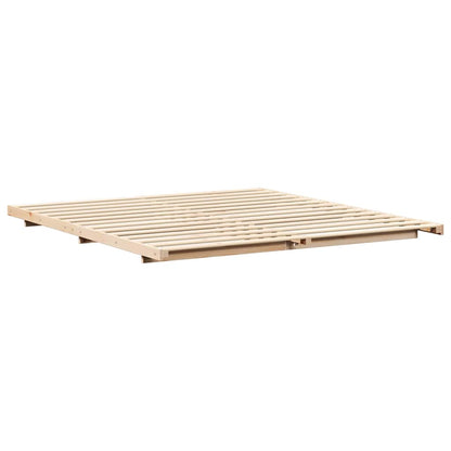vidaXL Bed Frame Brown 200 x 210 cm Solid Pine Wood