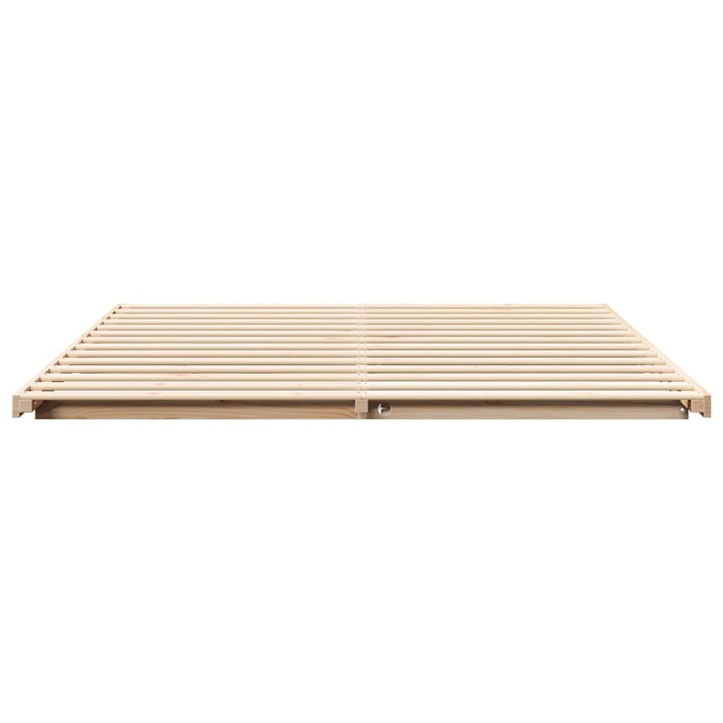 vidaXL Bed Frame Brown 200 x 210 cm Solid Pine Wood