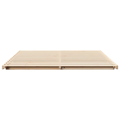 vidaXL Bed Frame Brown 200 x 210 cm Solid Pine Wood