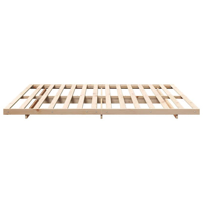 vidaXL Bed Frame Brown 200 x 210 cm Solid Pine Wood