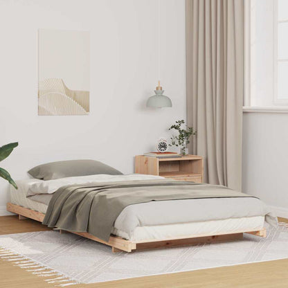 vidaXL Bed Frame Brown 80 x 220 cm Solid Pine Wood