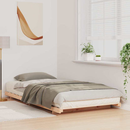 vidaXL Bed Frame Brown 80 x 220 cm Solid Pine Wood