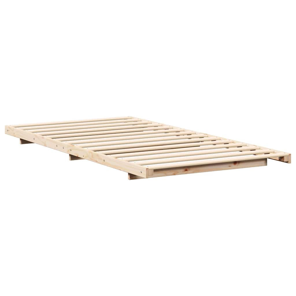 vidaXL Bed Frame Brown 80 x 220 cm Solid Pine Wood