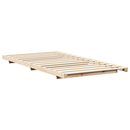 vidaXL Bed Frame Brown 80 x 220 cm Solid Pine Wood