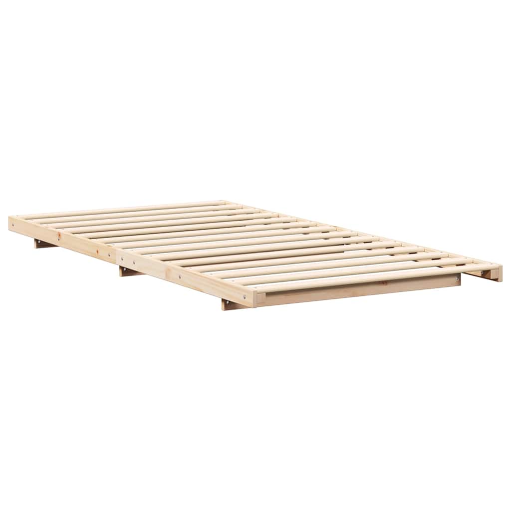 vidaXL Bed Frame Brown 80 x 220 cm Solid Pine Wood