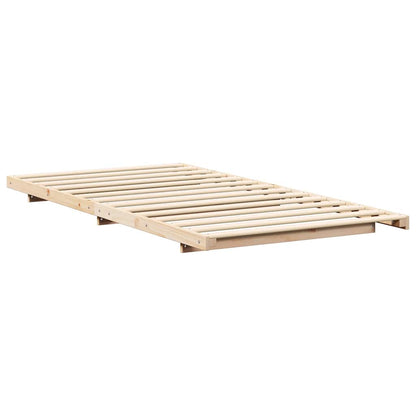 vidaXL Bed Frame Brown 80 x 220 cm Solid Pine Wood