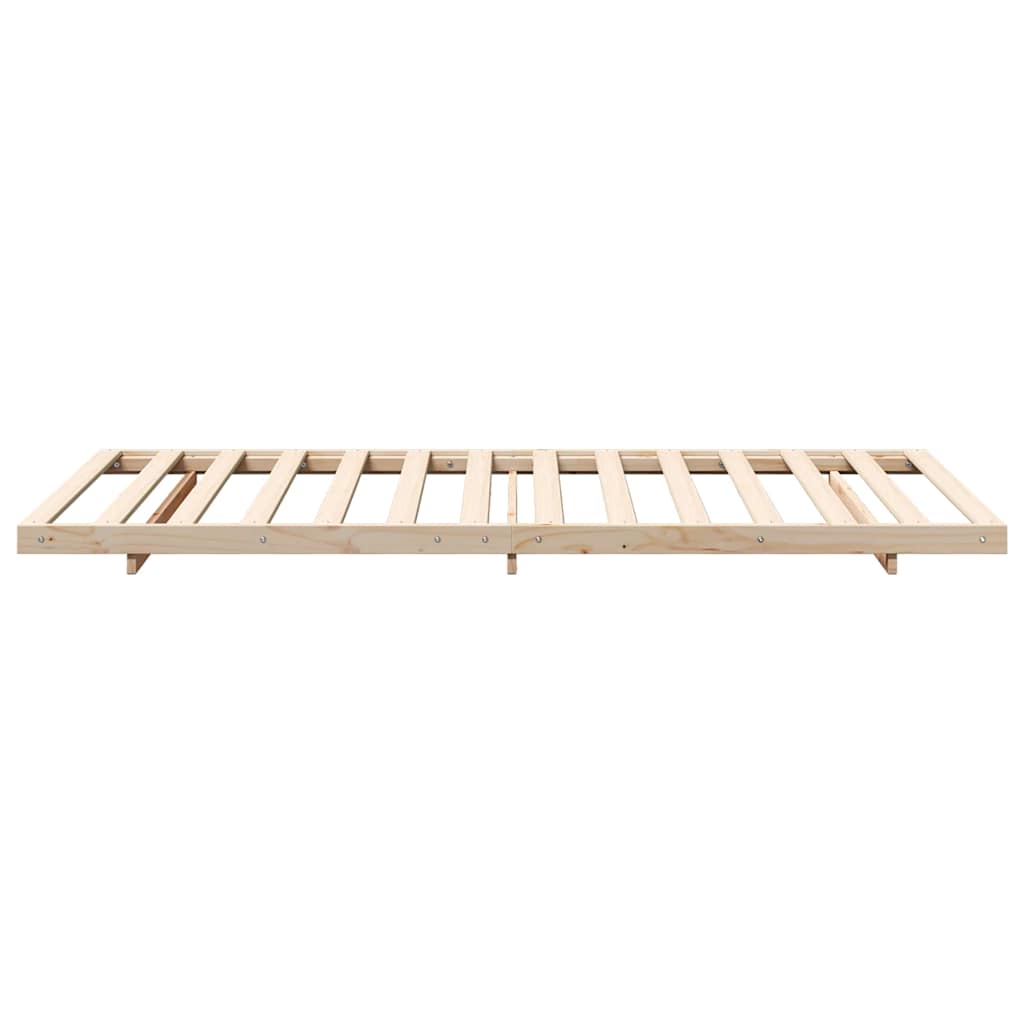vidaXL Bed Frame Brown 80 x 220 cm Solid Pine Wood