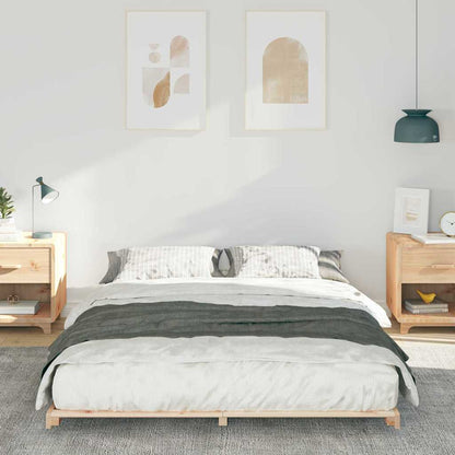 vidaXL Bed Frame Brown 140 x 220 cm Solid Pine Wood