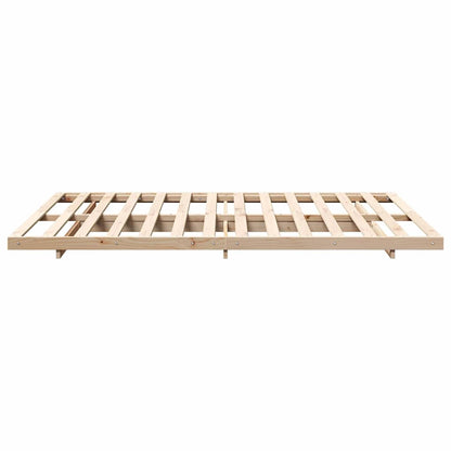 vidaXL Bed Frame Brown 140 x 220 cm Solid Pine Wood