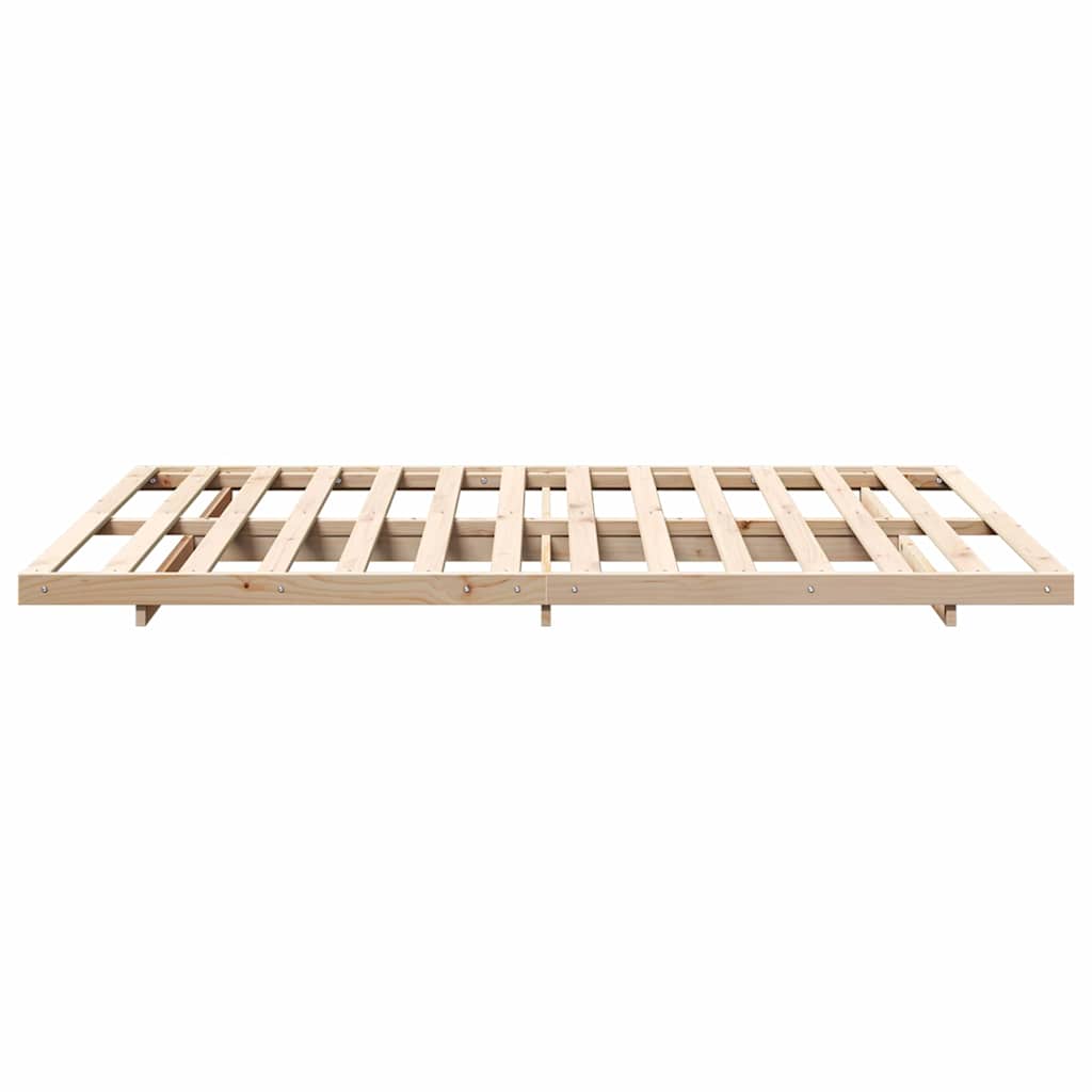 vidaXL Bed Frame Brown 160 x 220 cm Solid Pine Wood