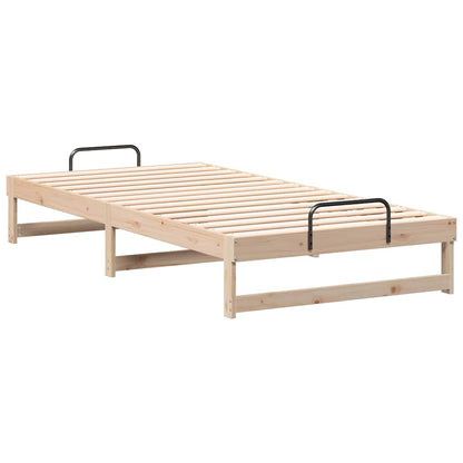 vidaXL Bed Frame Brown 100 x 200 cm Solid Pine Wood