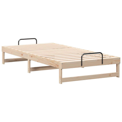 vidaXL Bed Frame Brown 100 x 200 cm Solid Pine Wood