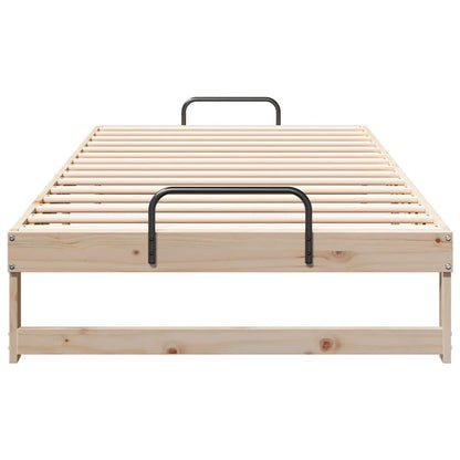vidaXL Bed Frame Brown 100 x 200 cm Solid Pine Wood