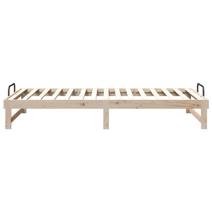 vidaXL Bed Frame Brown 100 x 200 cm Solid Pine Wood