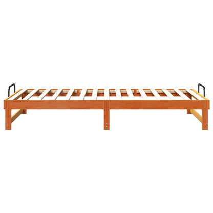 vidaXL Bed Frame Brown 100 x 200 cm Solid Pine Wood