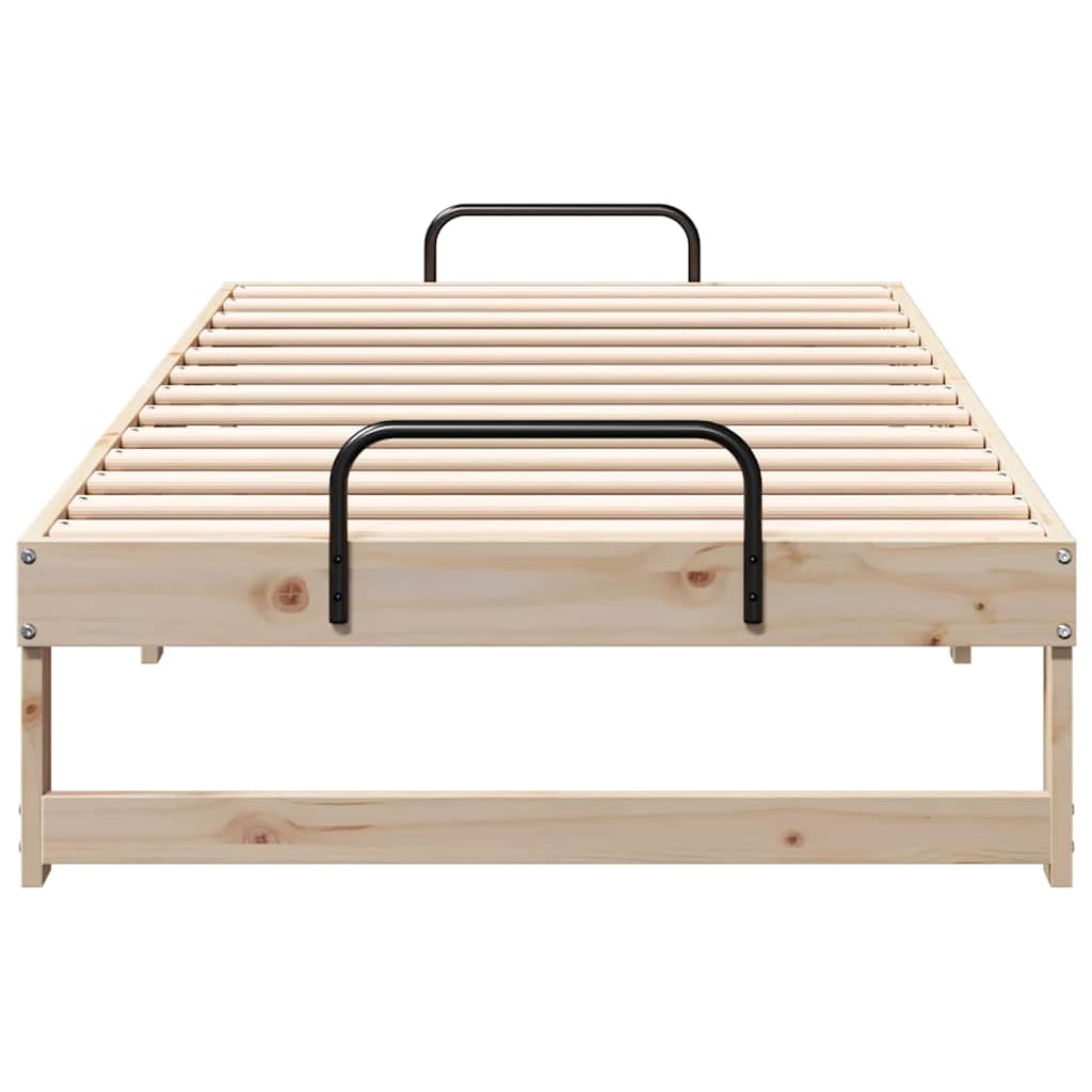 vidaXL Bed Frame Brown 90 x 200 cm Solid Pine Wood