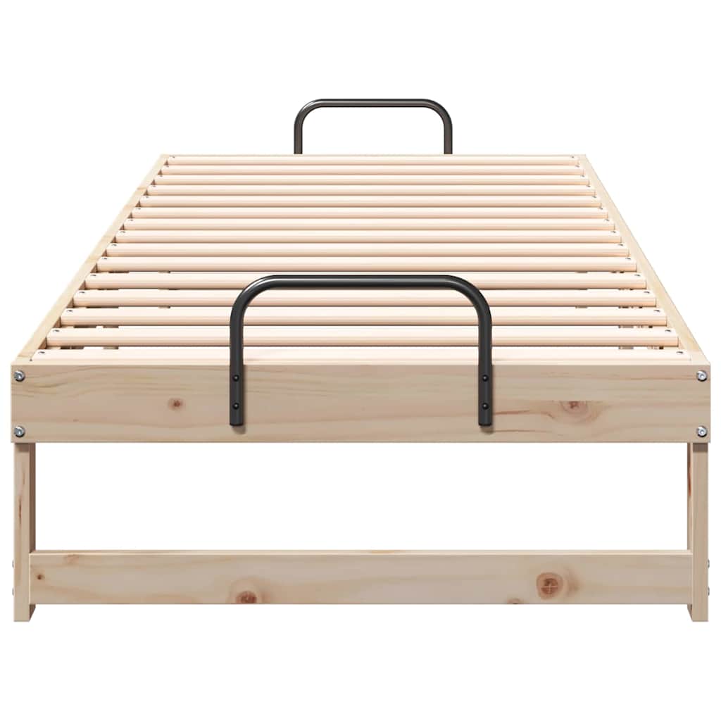 vidaXL Bed Frame Brown 80 x 200 cm Solid Pine Wood
