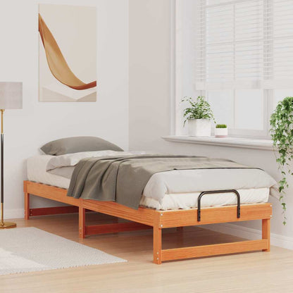 vidaXL Bed Frame Brown 80 x 200 cm Solid Pine Wood