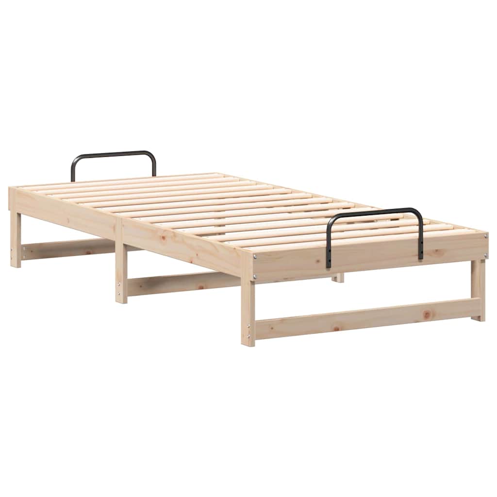 vidaXL Bed Frame Brown 90 x 190 cm Solid Pine Wood