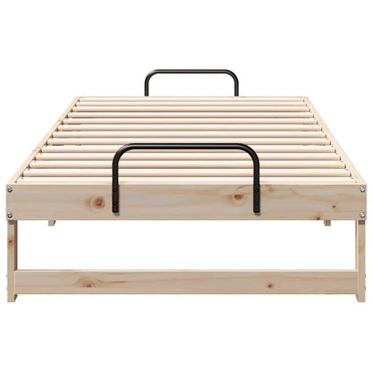 vidaXL Bed Frame Brown 90 x 190 cm Solid Pine Wood