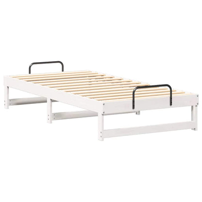 vidaXL Bed Frame White 90 x 190 cm Solid Pine Wood