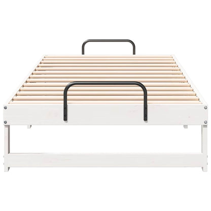 vidaXL Bed Frame White 90 x 190 cm Solid Pine Wood