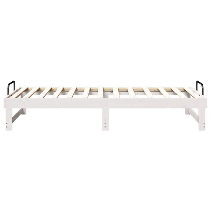 vidaXL Bed Frame White 90 x 190 cm Solid Pine Wood