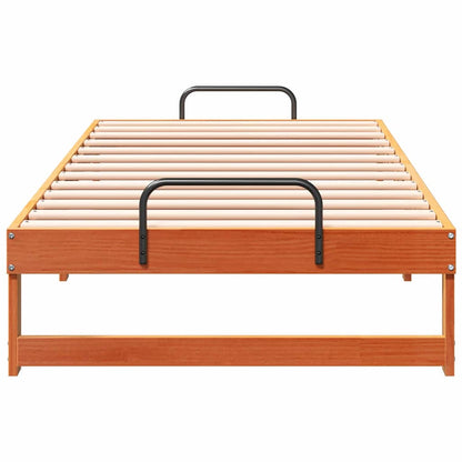 vidaXL Bed Frame Brown 90 x 190 cm Solid Pine Wood