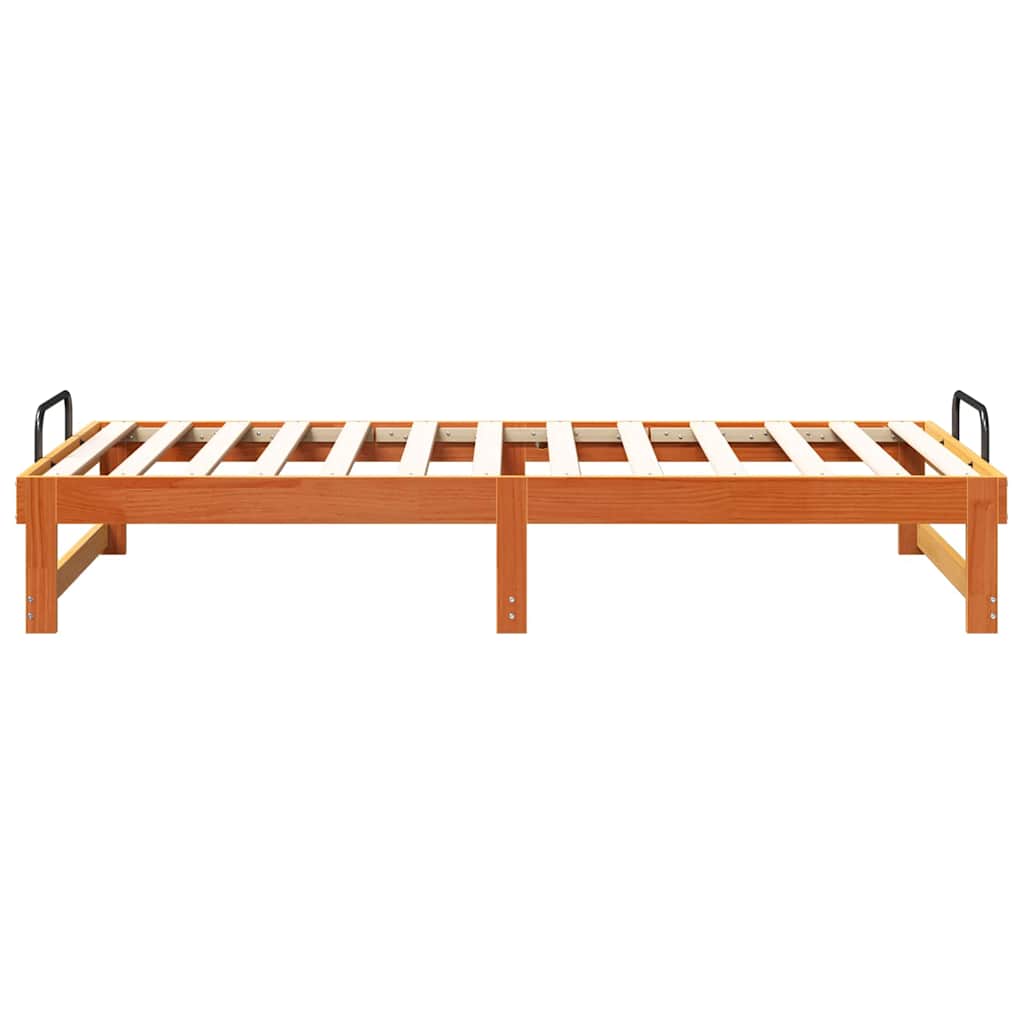 vidaXL Bed Frame Brown 90 x 190 cm Solid Pine Wood