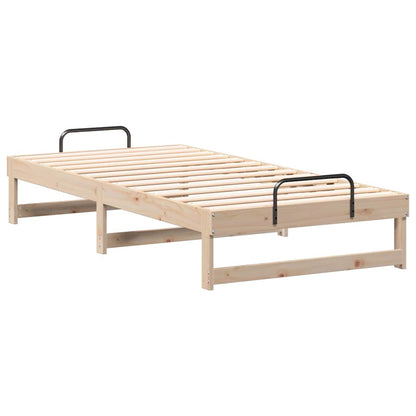 vidaXL Bed Frame Brown 75 x 190 cm Solid Pine Wood