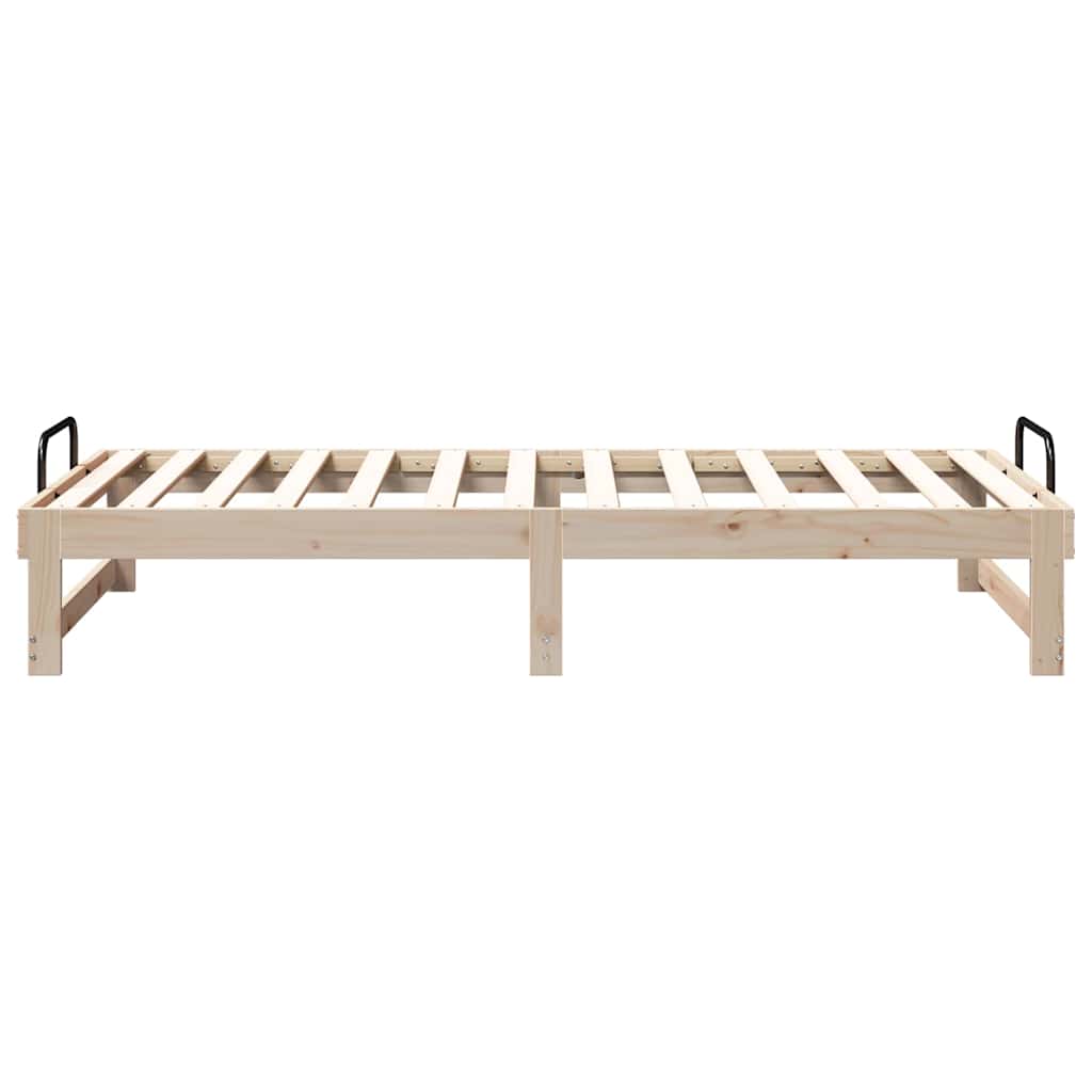 vidaXL Bed Frame Brown 75 x 190 cm Solid Pine Wood