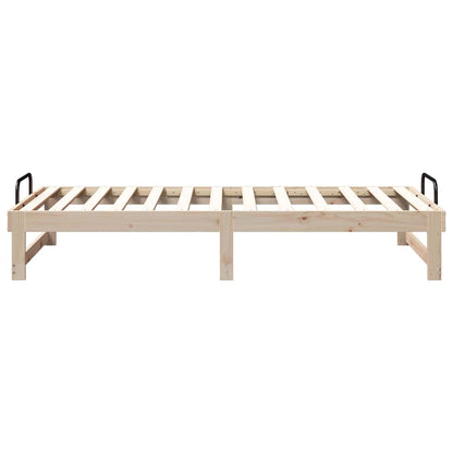 vidaXL Bed Frame Brown 75 x 190 cm Solid Pine Wood