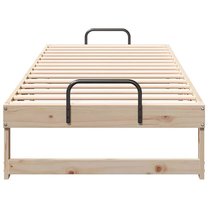 vidaXL Bed Frame Brown 80 x 210 cm Solid Pine Wood