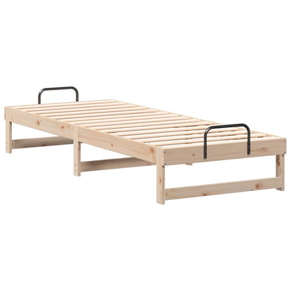 vidaXL Bed Frame Brown 90 x 210 cm Solid Pine Wood