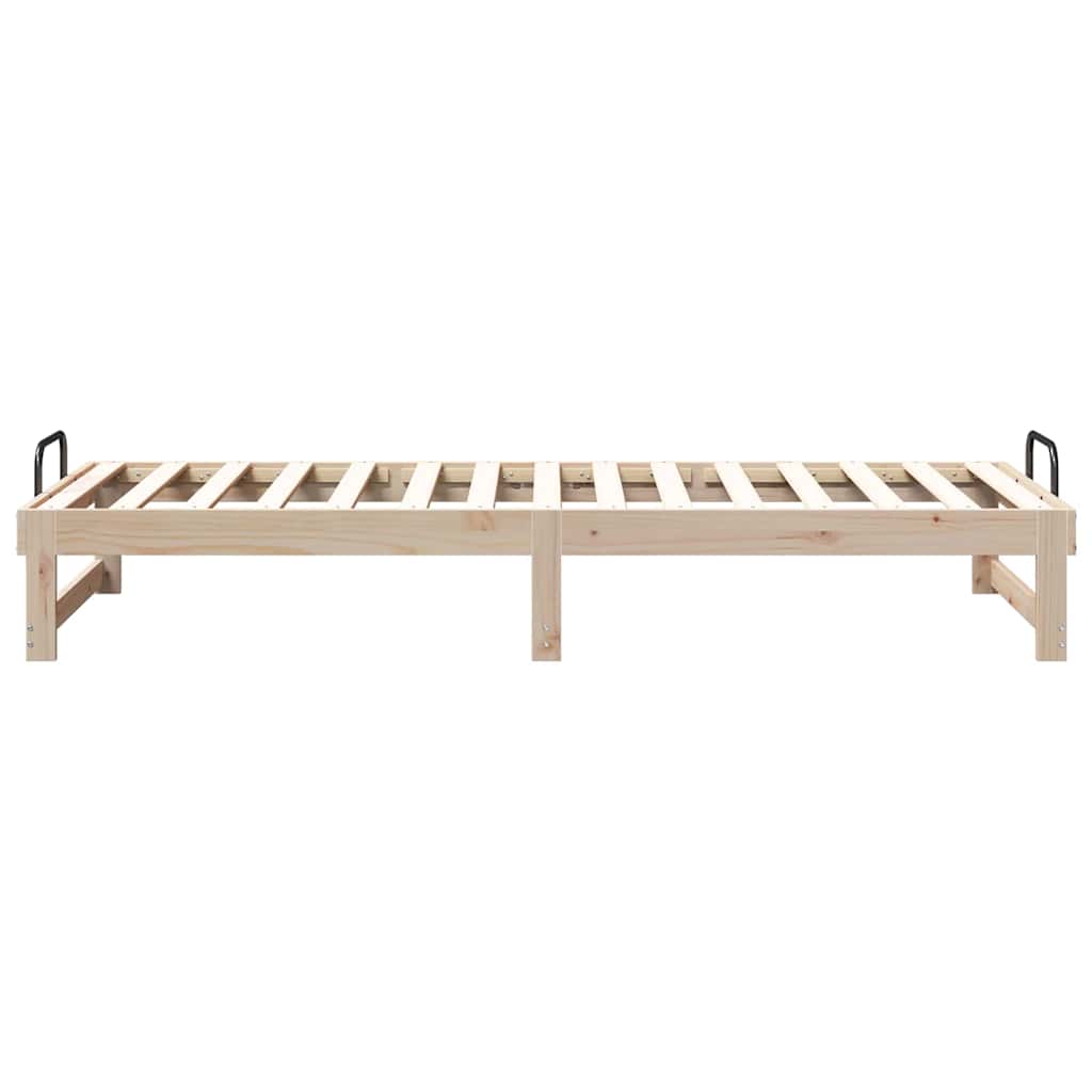 vidaXL Bed Frame Brown 90 x 210 cm Solid Pine Wood