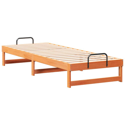 vidaXL Bed Frame Brown 90 x 210 cm Solid Pine Wood