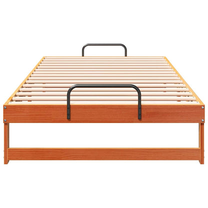 vidaXL Bed Frame Brown 100 x 210 cm Solid Pine Wood