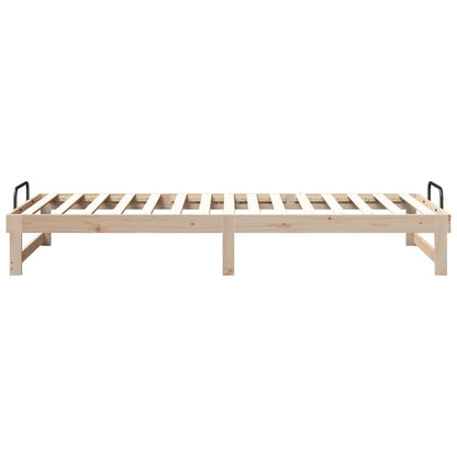 vidaXL Bed Frame Brown 80 x 220 cm Solid Pine Wood