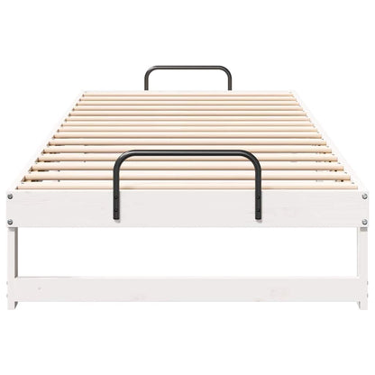 vidaXL Bed Frame White 80 x 220 cm Solid Pine Wood