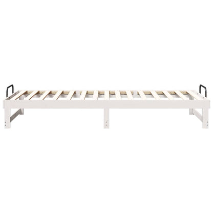 vidaXL Bed Frame White 80 x 220 cm Solid Pine Wood