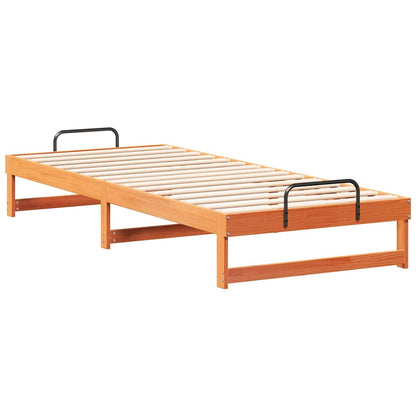 vidaXL Bed Frame Brown 80 x 220 cm Solid Pine Wood